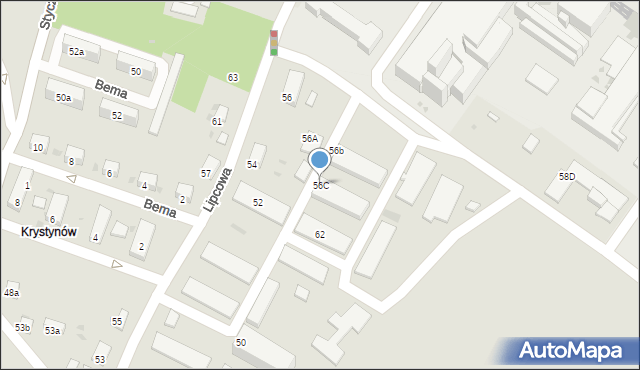 Trzebinia, Lipcowa, 56C, mapa Trzebinia
