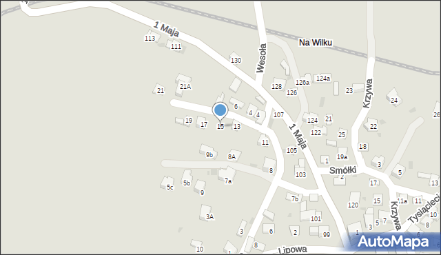 Trzebinia, Lipowa, 15, mapa Trzebinia