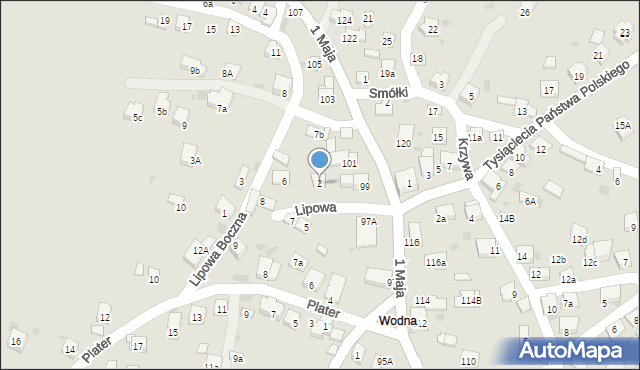 Trzebinia, Lipowa, 2, mapa Trzebinia