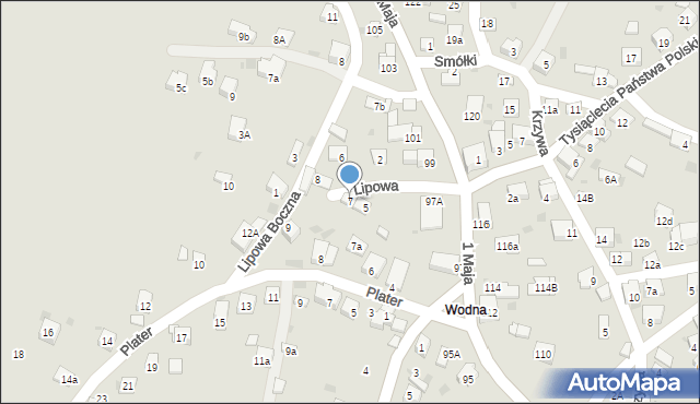 Trzebinia, Lipowa, 7, mapa Trzebinia