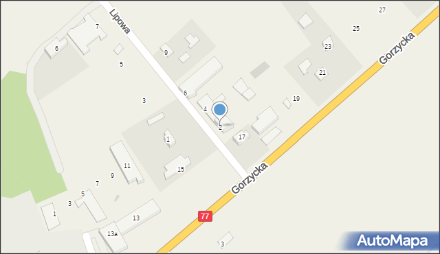 Trześń, Lipowa, 2, mapa Trześń