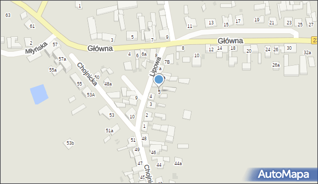 Tuchola, Lipowa, 5, mapa Tuchola