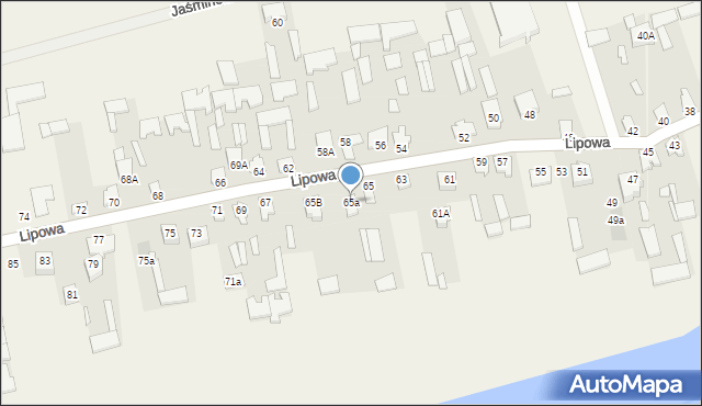 Turośń Kościelna, Lipowa, 65a, mapa Turośń Kościelna