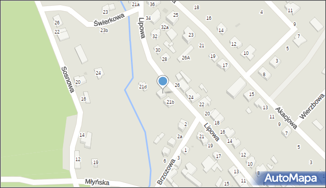 Twardogóra, Lipowa, 21c, mapa Twardogóra