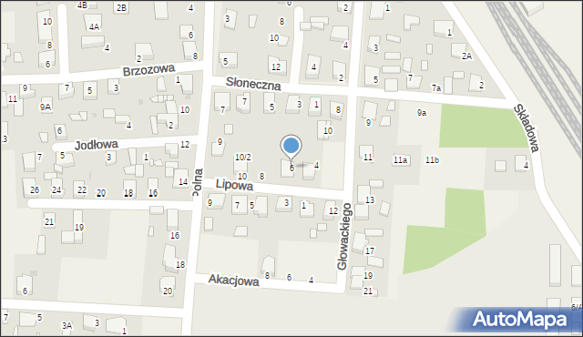 Tworóg, Lipowa, 6, mapa Tworóg