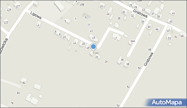 Tychy, Lipowa, 22, mapa Tychów