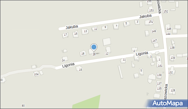 Tychy, Ligonia Juliusza, 16, mapa Tychów