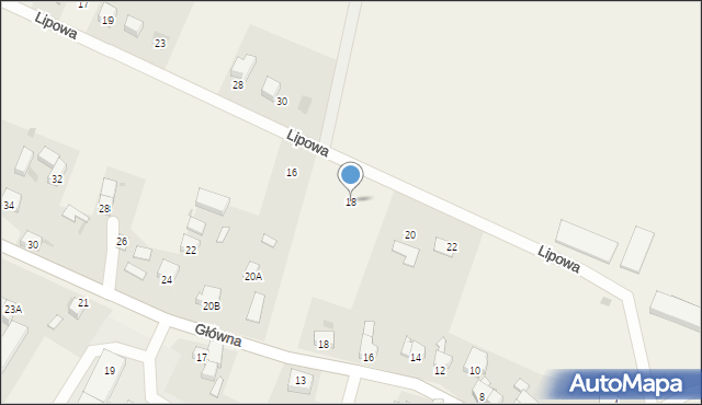 Udanin, Lipowa, 18, mapa Udanin