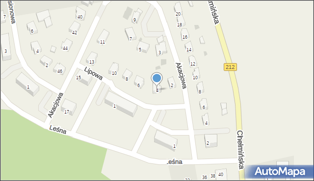 Udorpie, Lipowa, 4, mapa Udorpie