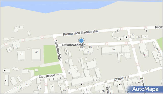 Ustka, Limanowskiego Bolesława, 8a, mapa Ustka