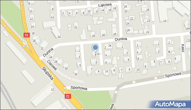 Ustka, Lipowa, 3, mapa Ustka