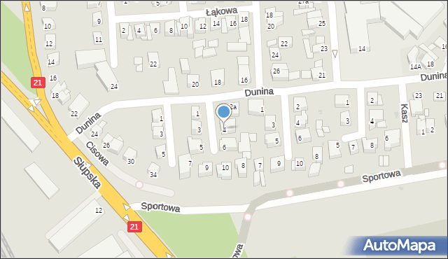 Ustka, Lipowa, 4, mapa Ustka