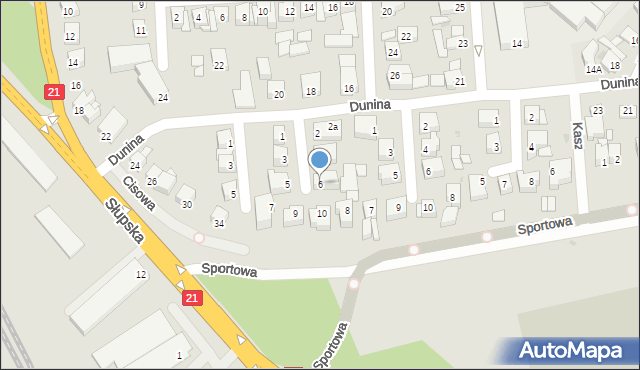 Ustka, Lipowa, 6, mapa Ustka