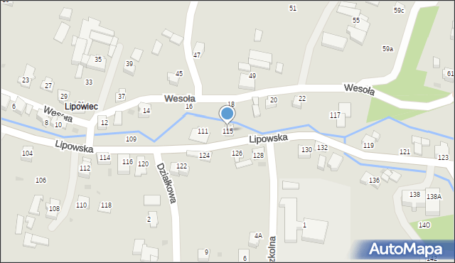 Ustroń, Lipowska, 115, mapa Ustroń