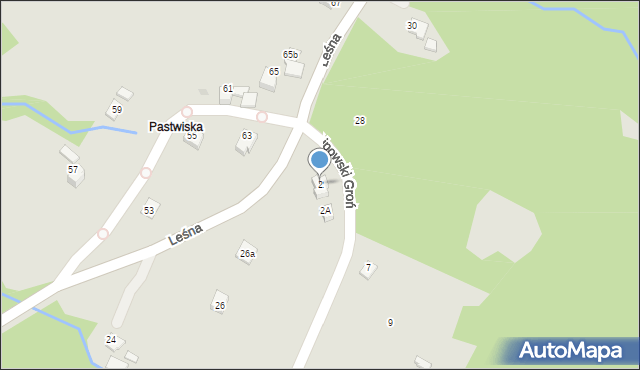 Ustroń, Lipowski Groń, 2, mapa Ustroń