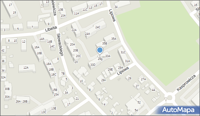 Wągrowiec, Lipowa, 29g, mapa Wągrowiec