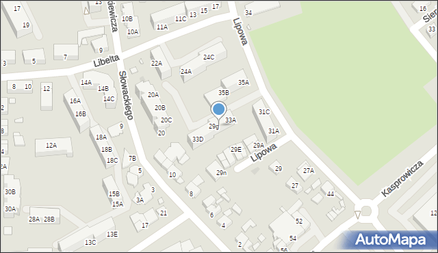 Wągrowiec, Lipowa, 33B, mapa Wągrowiec