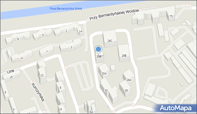 Warszawa, Limanowskiego Bolesława, 30B, mapa Warszawy