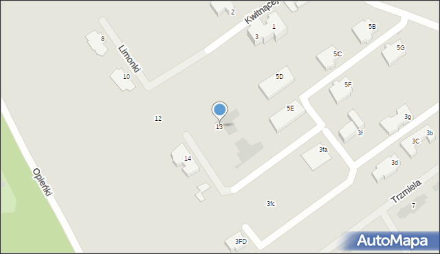 Warszawa, Limonki, 13, mapa Warszawy