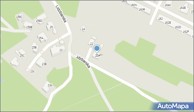 Warszawa, Lidzbarska, 22A, mapa Warszawy