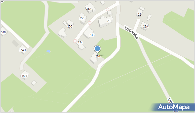 Warszawa, Lidzbarska, 23d, mapa Warszawy