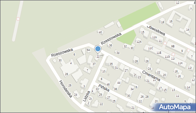 Warszawa, Lidzka, 11, mapa Warszawy