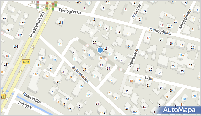 Warszawa, Lisia, 10, mapa Warszawy