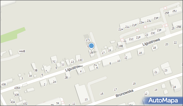 Warszawa, Ligustrowa, 15, mapa Warszawy