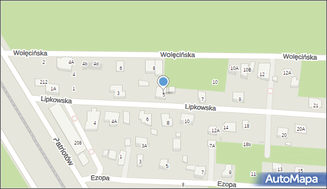 Warszawa, Lipkowska, 5, mapa Warszawy