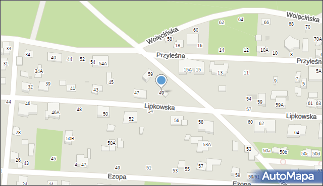 Warszawa, Lipkowska, 49, mapa Warszawy