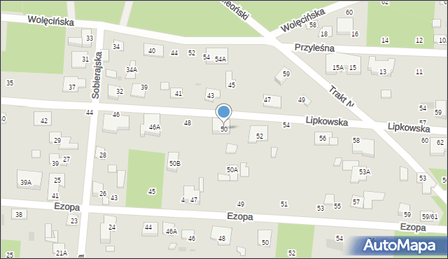 Warszawa, Lipkowska, 50, mapa Warszawy