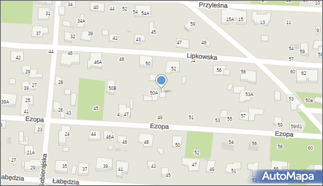 Warszawa, Lipkowska, 52A, mapa Warszawy