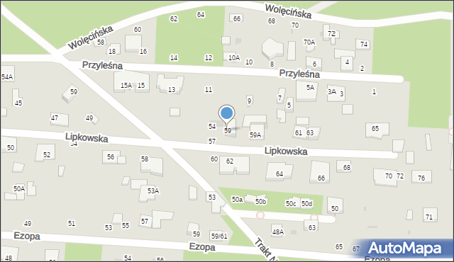 Warszawa, Lipkowska, 59, mapa Warszawy