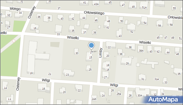 Warszawa, Limby, 17, mapa Warszawy