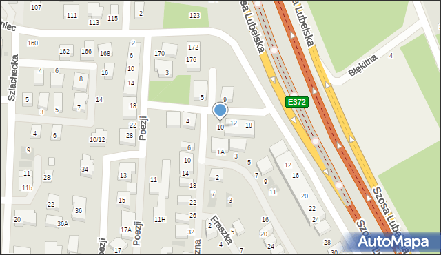 Warszawa, Literacka, 10, mapa Warszawy