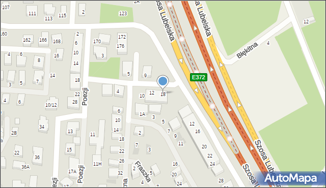 Warszawa, Literacka, 18, mapa Warszawy