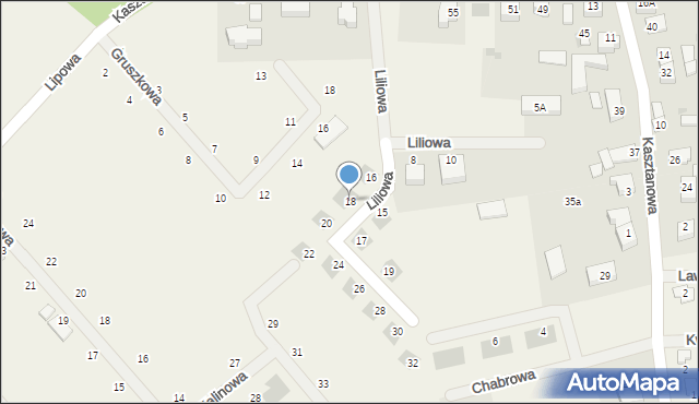 Warzenko, Liliowa, 18, mapa Warzenko
