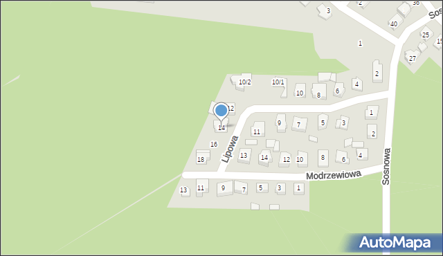 Wasilków, Lipowa, 14, mapa Wasilków