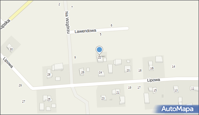 Wicko, Lipowa, 22, mapa Wicko