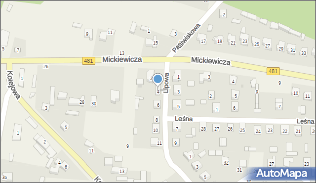 Widawa, Lipowa, 4, mapa Widawa
