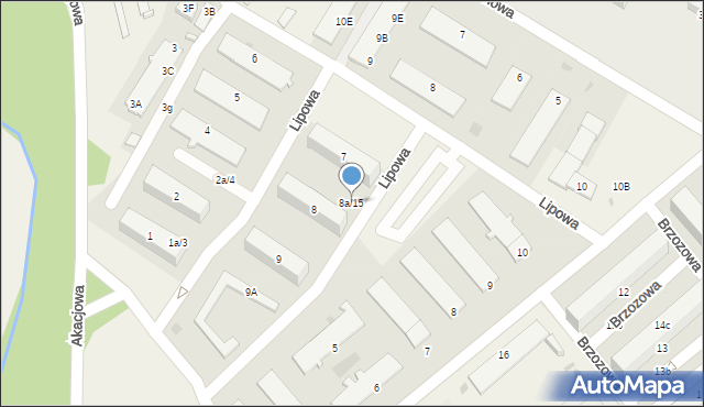 Wiechlice, Lipowa, 8a/15, mapa Wiechlice
