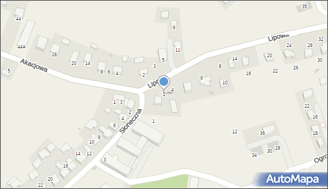 Więckowice, Lipowa, 2, mapa Więckowice