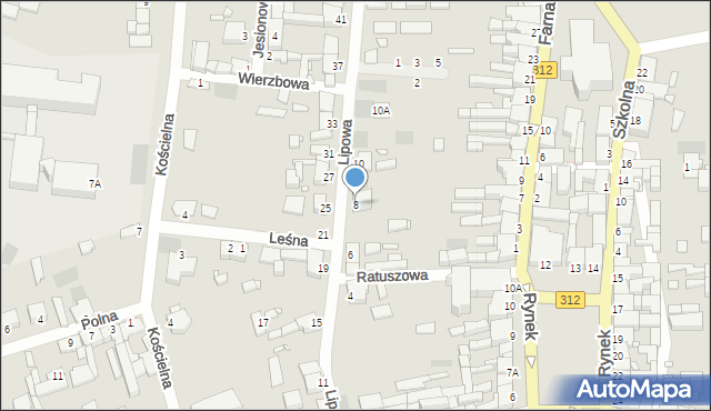 Wielichowo, Lipowa, 8, mapa Wielichowo