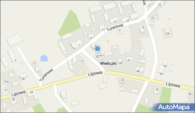 Wieliczki, Lipowa, 41, mapa Wieliczki
