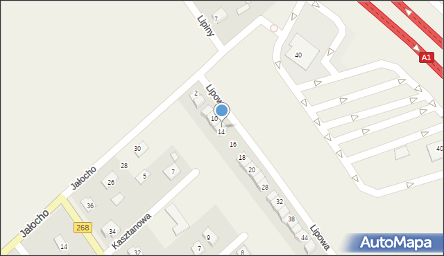 Wieniec, Lipowa, 14, mapa Wieniec