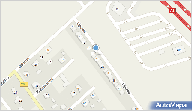 Wieniec, Lipowa, 20, mapa Wieniec