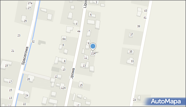 Wierzbice, Lipowa, 11A, mapa Wierzbice