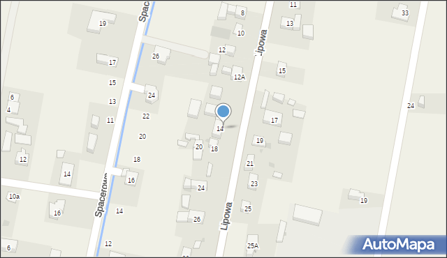 Wierzbice, Lipowa, 16a, mapa Wierzbice