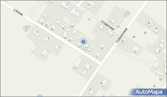 Wikielec, Liliowa, 8, mapa Wikielec