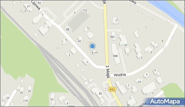 Wisła, Lipowa, 2, mapa Wisła